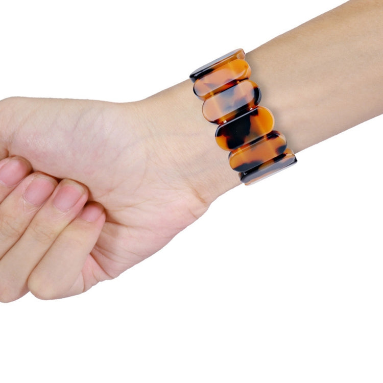 For Apple Watch Series 7 41mm Stretch Rope Resin Watch Band(Pearlescent Rainbow) by bashfashion