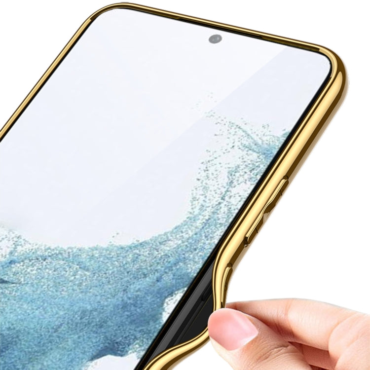 For Samsung Galaxy S24+ 5G GKK Plating TPU + Leather Full Coverage Phone Case(Black) by GKK