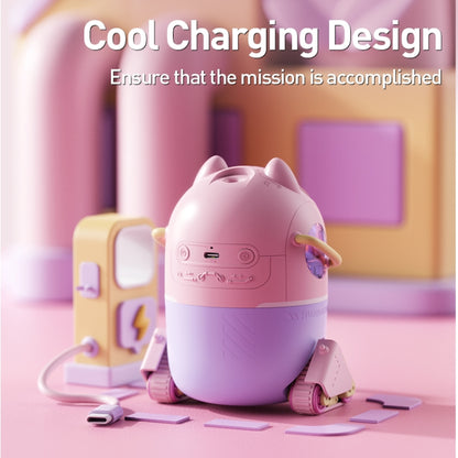 MJ066 220ML Portable Desktop Cute Cartoon Tank Car Air Humidifier with LED Lights, Model:Rechargeable(Green) by bashfashion