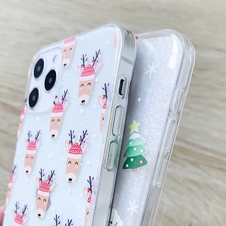 For iPhone 12 mini Christmas Colored Drawing Pattern High Transparent Soft TPU Phone Case(Christmas) by bashfashion