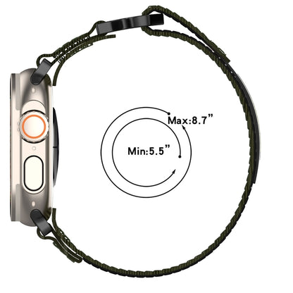 For Apple Watch Series 9 45mm Nylon Hook And Loop Fastener Watch Band(Orange) by bashfashion