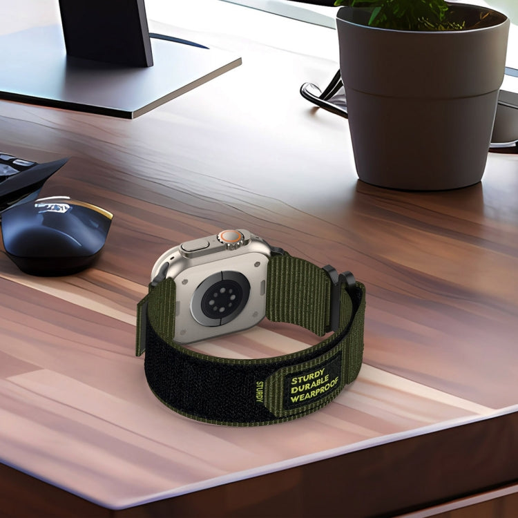 For Apple Watch Series 10 42mm Nylon Hook And Loop Fastener Watch Band(Blue) by bashfashion