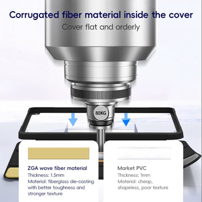 For iPad 10.2 2021/2020/2019 ZGA Tri-Fold Voltage Smart Leather Tablet Case(Black) by ZGA