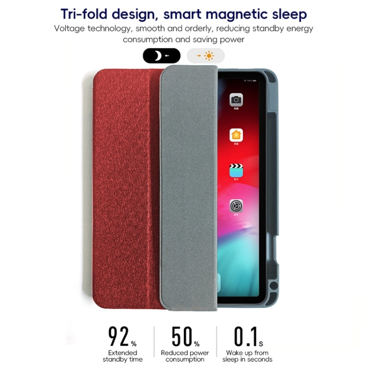 For iPad 10.2 2021/2020/2019 ZGA Tri-Fold Voltage Smart Leather Tablet Case(Black) by ZGA