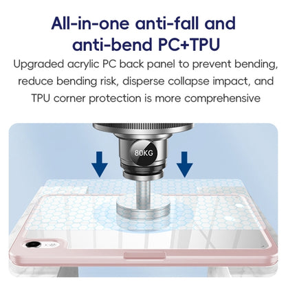 For iPad Pro 11 2022 / 2021 / 2020 ZGA Tri-Fold 360 Rotation Smart Leather Tablet Case(Pink) by ZGA