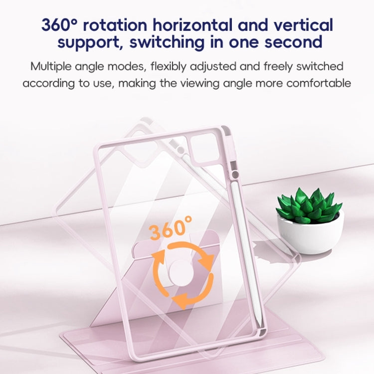 For iPad Air 10.9 2022 / 2020 ZGA Tri-Fold 360 Rotation Smart Leather Tablet Case(Black) by ZGA