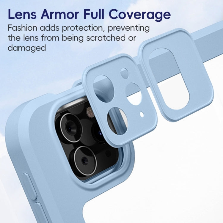 For iPad Pro 11 2022 / 2021 / 2020 ZGA Tri-Fold 360 Rotation Smart Leather Tablet Case(Pink) by ZGA