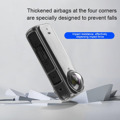 For Insta360 X4 Clear 1.5mm Soft TPU Protective Case With Neck Strap(Transperant) by bashfashion