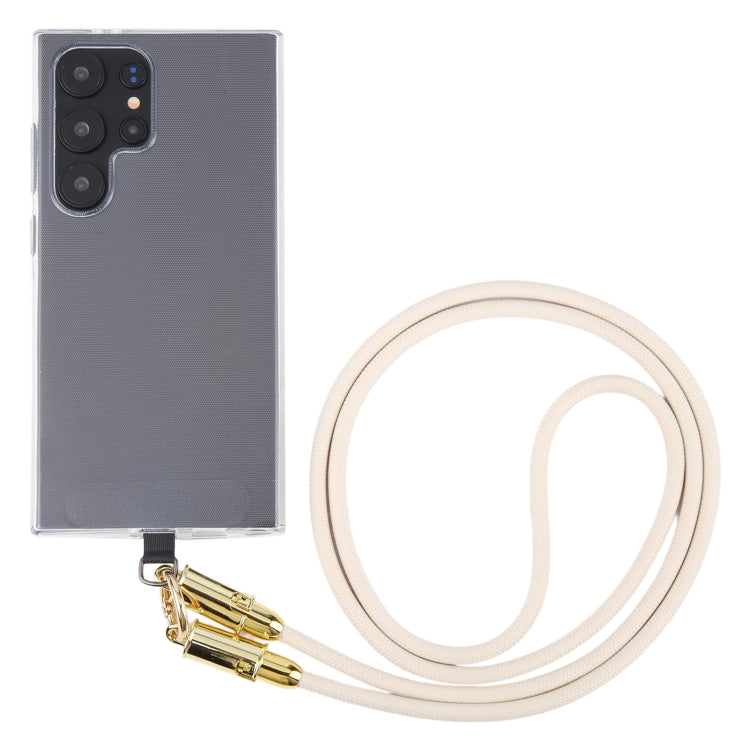 Type-C to 8 Pin Braid Data Cable Phone Anti-lost Crossbody Lanyard, Length: 1.2m(Khaki) by bashfashion