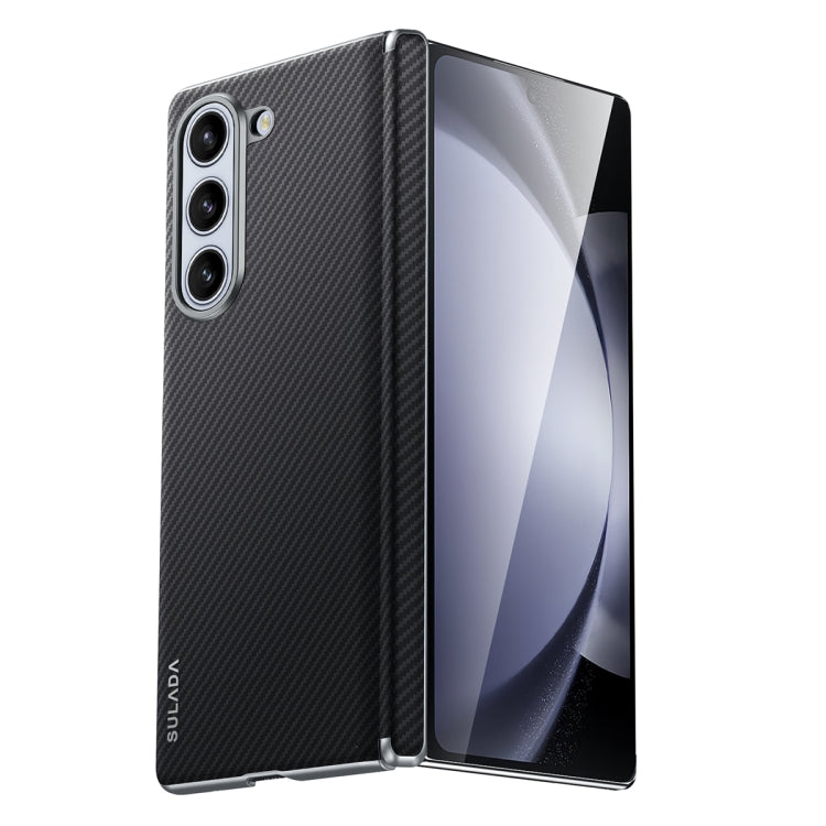 For Samsung Galaxy Z Fold6 SULADA 600D Kevlar Texture PC Shockproof Phone Case(Black) by SULADA