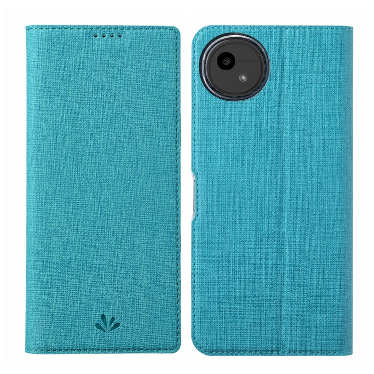 For Sharp Aquos Wish4 ViLi DMX Series TPU + PU Leather Magnetic Phone Case(Blue) by ViLi