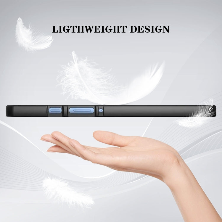 For Samsung Galaxy Tab S9 / S9 FE Color Painting Pattern Smart Tablet TPU Case(Black Rose) by bashfashion