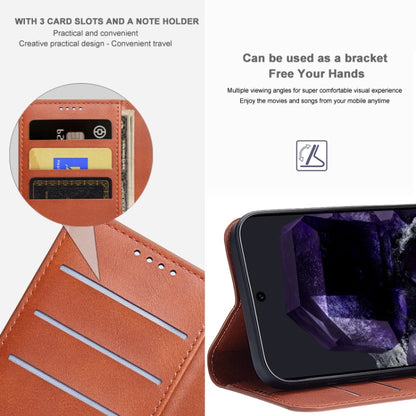 For iPhone 15 Pro Max IMAK Count Series Flip Leather Phone Case(Brown) by imak