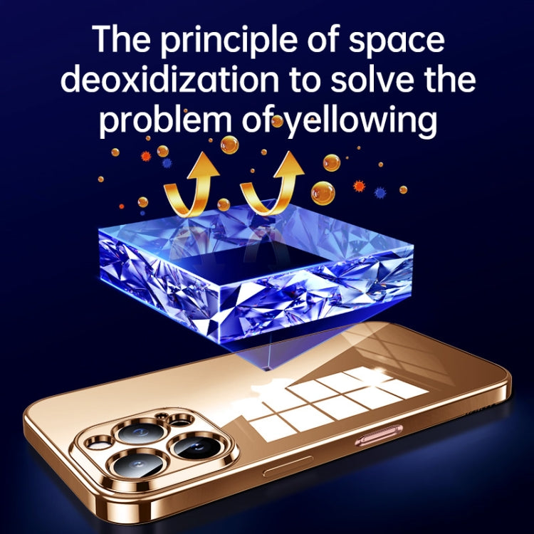 For iPhone 16 Plus SULADA Shine Through Series Plating TPU Transparent Phone Case(Space Black) by SULADA