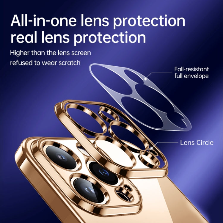 For iPhone 16 SULADA Shine Through Series Plating TPU Transparent Phone Case(Silver) by SULADA