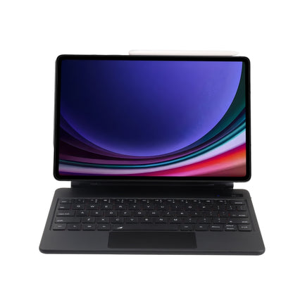 For Samsung Galaxy Tab S10+ / S9 FE+ P810 Magnetic Bluetooth Keyboard Leather Tablet Case(Black) by bashfashion