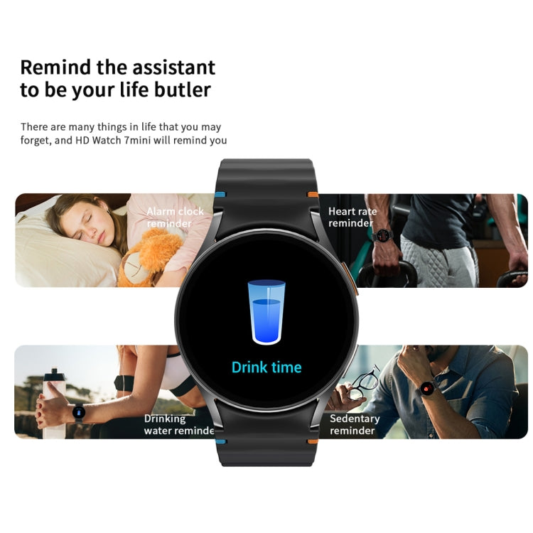HD Watch7 mini 1.3 inch AMOLED Screen Smart Watch(Black) by bashfashion