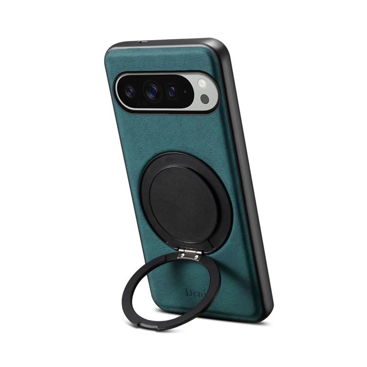 For Google Pixel 9 Pro XL Denior A14 Skin Feel Rotating Holder MagSafe Phone Case(Blue) by Denior