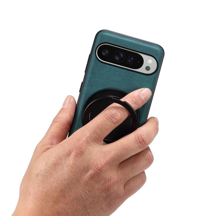 For Google Pixel 9 Pro XL Denior A14 Skin Feel Rotating Holder MagSafe Phone Case(Blue) by Denior