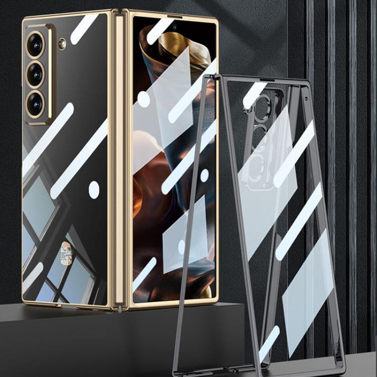 For Samsung Galaxy Z Fold6 Slim GKK Integrated Electroplating Phantom Full Coverage Phone Case(Black) by GKK