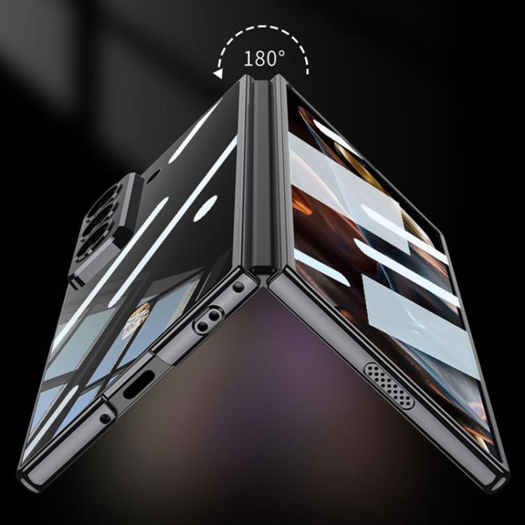 For Samsung Galaxy Z Fold6 Slim GKK Integrated Electroplating Phantom Full Coverage Phone Case(Black) by GKK