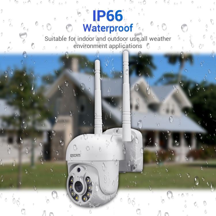 ESCAM WNK710 3MP HD Motion Detection WiFi Intelligent Dual-light Source Camera, UK Plug(White) by ESCAM