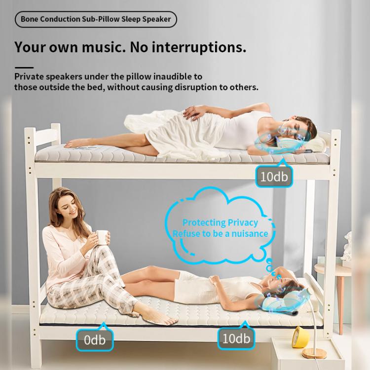 QY09 Bone Conduction Bluetooth 5.3 Sleep Speaker(Grey) by bashfashion