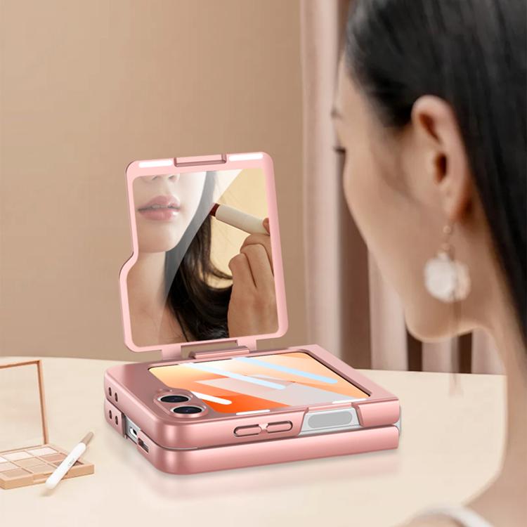 For Samsung Galaxy Z Flip6 / Flip7 FE GKK Ultra-thin Makeup Full Coverage Phone Case with Ring Holder(Black) by GKK