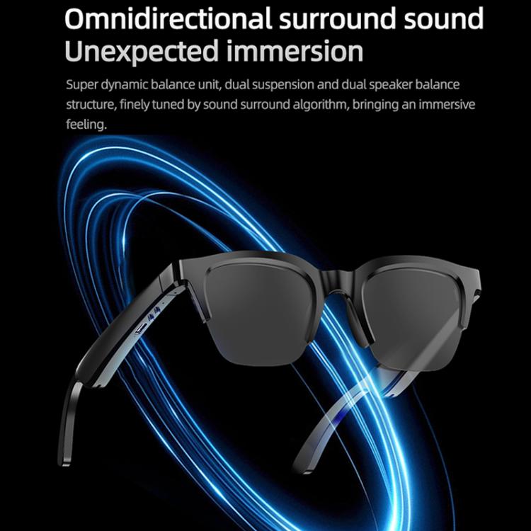 E60 ENC Noise Reduction Smart Audio Bluetooth Glasses(Transparent) by bashfashion