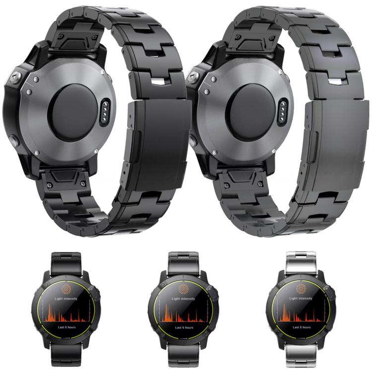 For Garmin Watch 22mm Oracle Titanium Alloy Watch Band(Grey) by bashfashion