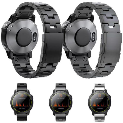 For Garmin Watch 22mm Oracle Titanium Alloy Watch Band(Grey) by bashfashion