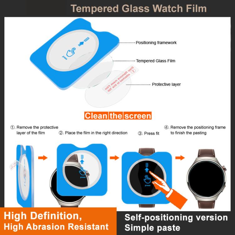 For Garmin Approach S70 47mm imak Tempered Glass Watch Film, Self-positioning Version by imak