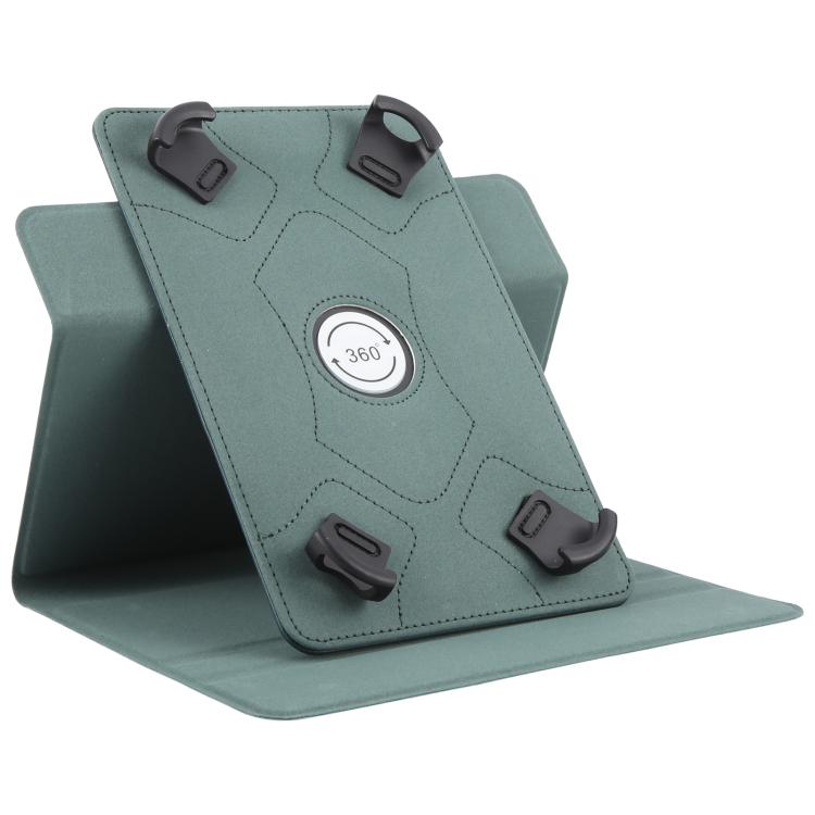 7-8 inch Voltage Hook 360 Rotation Leather Tablet Case(Deep Green) by bashfashion