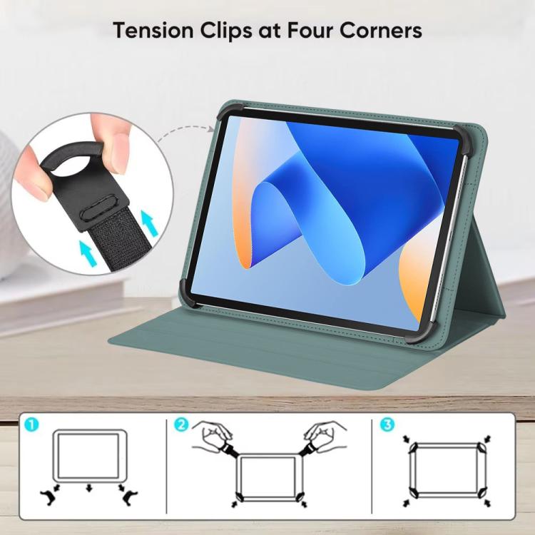 7-8 inch Voltage Hook 360 Rotation Leather Tablet Case(Deep Green) by bashfashion