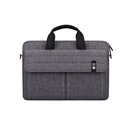 ST08 Handheld Briefcase Carrying Storage Bag with Shoulder Strap for 13.3 inch Laptop(Grey) by bashfashion
