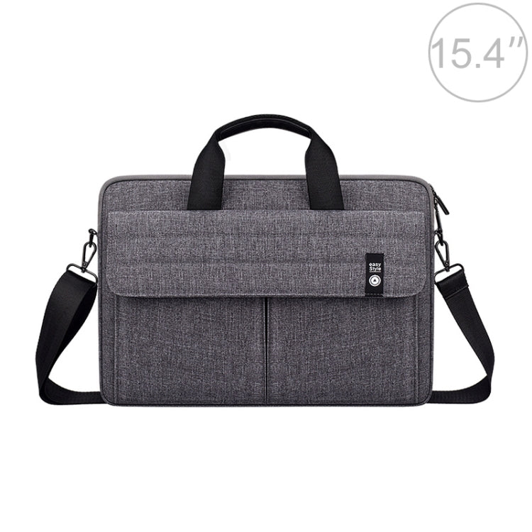 ST08 Handheld Briefcase Carrying Storage Bag with Shoulder Strap for 15.4 inch Laptop(Grey) by bashfashion