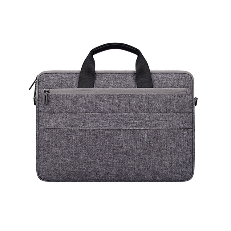 ST08 Handheld Briefcase Carrying Storage Bag with Shoulder Strap for 15.4 inch Laptop(Grey) by bashfashion