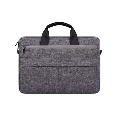 ST08 Handheld Briefcase Carrying Storage Bag with Shoulder Strap for 15.4 inch Laptop(Grey) by bashfashion