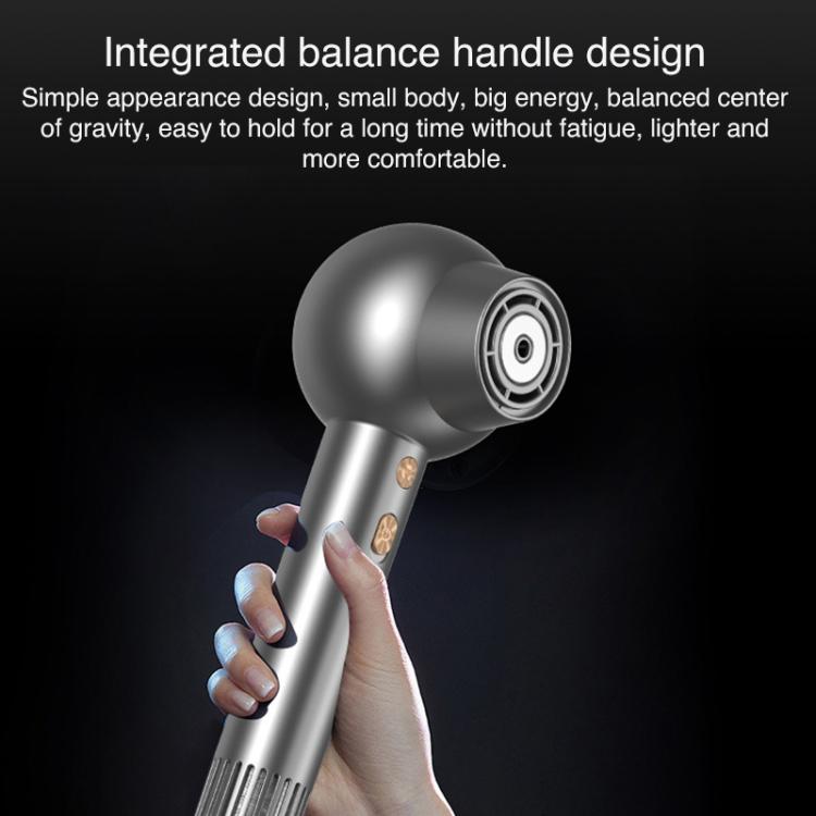 WG-F01 LED Digital Display Smart Frequency Conversion Negative Ion High Speed Hair Dryer, US Plug(Gray) by bashfashion