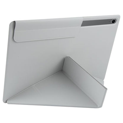 For Samsung Galaxy Tab S10+ / S9 FE+ Fixed Buckle Magnetic Deformation Leather Tablet Case(Grey) by bashfashion