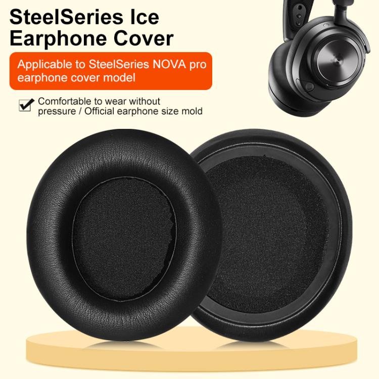 2pcs Football Net Earpads For SteelSeries Nova Pro(Black Snap-on) by bashfashion