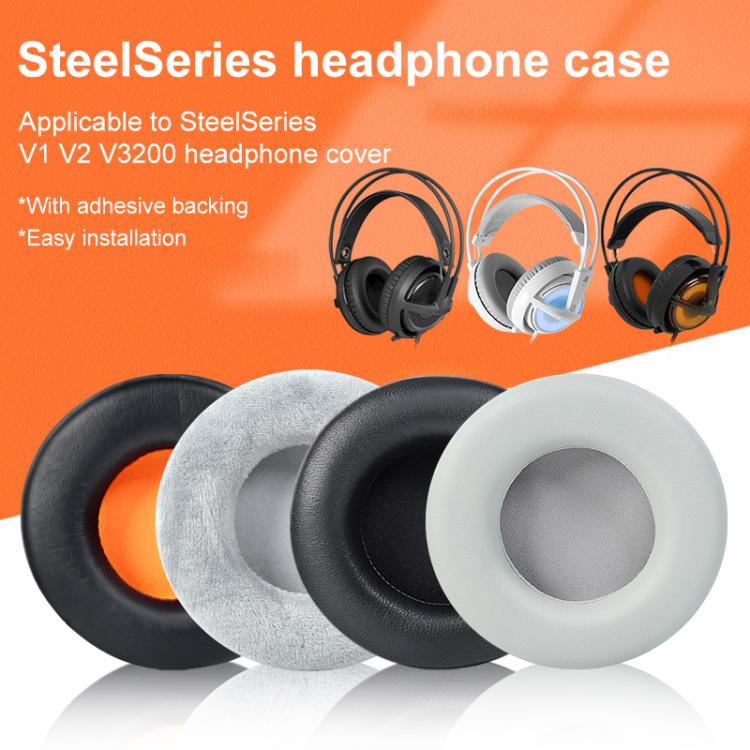 2pcs Self-adhesive Earpads For SteelSeries Siberia V1 / V2 / V3, Material:Ice Silk Fabric(Grey) by bashfashion