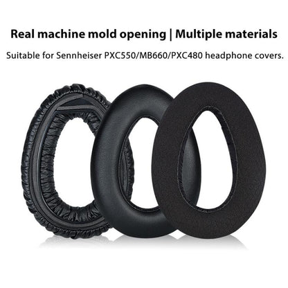 2pcs Snap-on Replacement Earpads For Sennheiser PXC550 / PXC480 / MB660, Material:Mesh(Black) by bashfashion