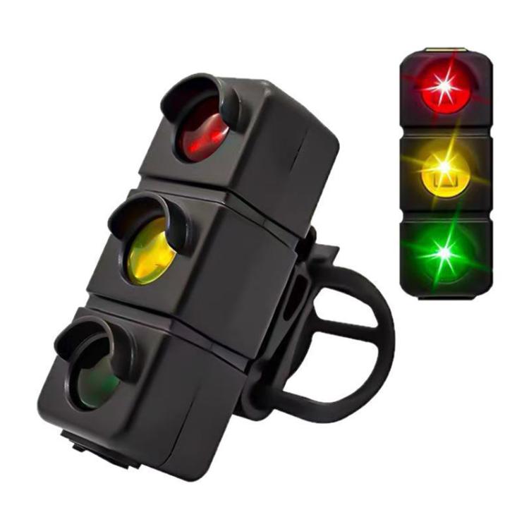 QX-W19 Creative Bicycle Three Color LED Tail Light, Safe Night Riding Warning Light(Black) by bashfashion