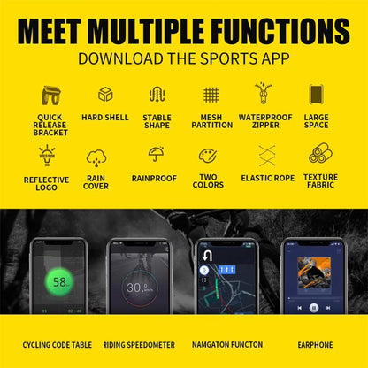 WILD MAN GX330 Mountain Bicycle Mobile Phone Holder EVA Hard Shell Handlebar Bag(Army Green) by WILD MAN