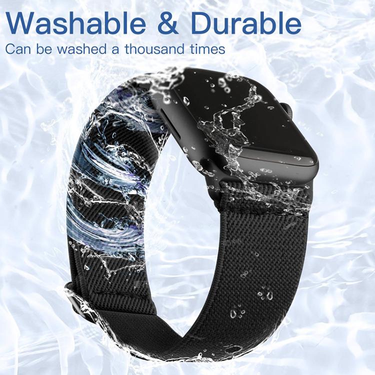 For Apple Watch 38 / 40 / 41 / S10 42mm xDfind Adjustable Slide Buckle Elastic Nylon Watch Band(Grey) by xDfind