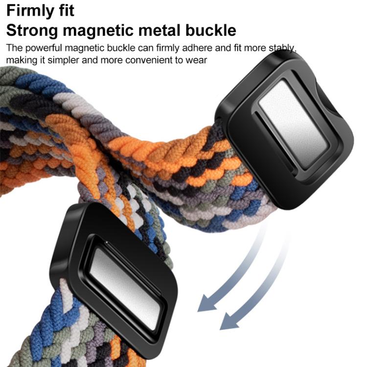 For Xiaomi Band 9 Pro/8 Pro/Redmi Watch 6/5/4 xDfind Magnetic Buckle Nylon Braid Loop Watch Band(Starlight) by xDfind