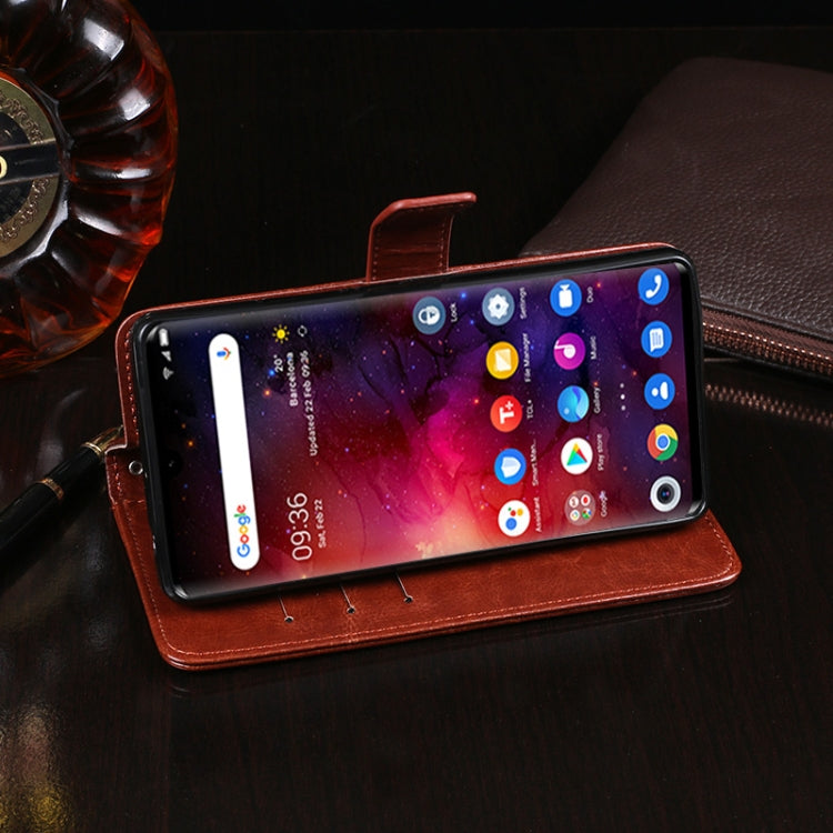 For TCL 10 Pro idewei Crazy Horse Texture Horizontal Flip Leather Case with Holder & Card Slots & Wallet(White) by idewei