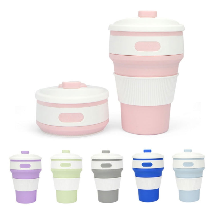 350ml Folding Portable Silicone Coffee Cup Multi-function Travel Cup (Grey) by bashfashion