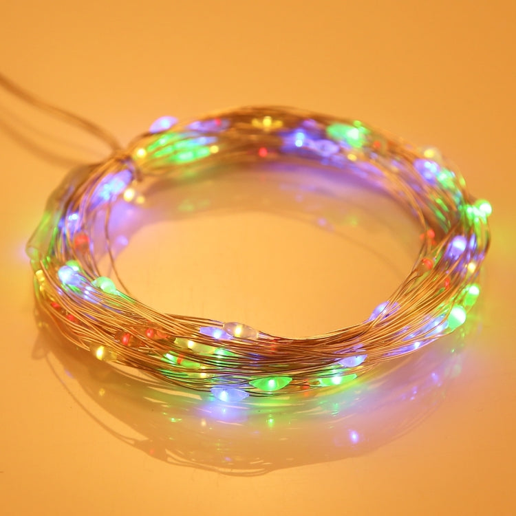 10m IP65 Waterproof Colorful Light Solar Panel Silver Wire String Light, 100 LEDs SMD 0603 Fairy Lamp Decorative Light by bashfashion